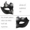 AMWYODK Suitable for couple masquerade ball, Venetian mask, Halloween, carnival, party, ball, club costume mask. (black) view 4