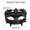 AMWYODK Men's masquerade black masks Venice masks are used for Halloween masks, carnival masks, and Easter parties. (black) view 2