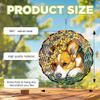 10-Inch Metal Wind Spinner Corgi with Yellow Osmanthus 3D Dog Wind Spinner, Unique Metal Hanging Kinetic Wind Sculpture Ornament Gifts for Pet Lovers Yard Art Garden Patio Lawn Indoor Outdoor Decor view 3