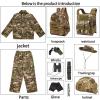 Aandgcg Army Costume for Boys, Kids Military Costume, Soldier DressUp with Accessories for Halloween Roleplay (CP- camouflage, size/7-8) view 2