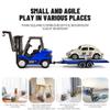 1:64 Scale Remote Control Forklift with Trailer, 2.4G Three-Speed Alloy RC Forklift Crane Set with Lights and Sound, Adult Collectible Construction Vehicle Model HG4-244 view 2