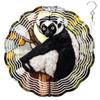 10-Inch Metal Wind Spinner Ruffed Lemur 3D Wildlife Wind Spinner, Unique Metal Hanging Kinetic Wind Sculpture Ornament Gifts for Animal Lovers Yard Art Garden Patio Lawn Indoor Outdoor Decor view 1
