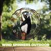 10-Inch Metal Wind Spinner Ruffed Lemur 3D Wildlife Wind Spinner, Unique Metal Hanging Kinetic Wind Sculpture Ornament Gifts for Animal Lovers Yard Art Garden Patio Lawn Indoor Outdoor Decor view 4