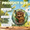 10-Inch Metal Wind Spinner Tarsier on Bamboo Stalk 3D Wildlife Wind Spinner, Unique Metal Hanging Kinetic Wind Sculpture Ornament Gifts for Animal Lovers Yard Garden Patio Lawn Indoor Outdoor Decor view 3