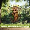 10-Inch Metal Wind Spinner Tarsier on Bamboo Stalk 3D Wildlife Wind Spinner, Unique Metal Hanging Kinetic Wind Sculpture Ornament Gifts for Animal Lovers Yard Garden Patio Lawn Indoor Outdoor Decor view 4