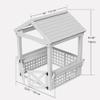 Anveffeg Large Outdoor Wooden Playhouse for Kids Ages 2-8 Waterproof White Playhouse with Built-in Bench & Door 52" x44 Backyard Play House for Toddlers Children view 3