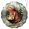 10-Inch Metal Wind Spinner Hippo in Lily-pad and Reed 3D Wildlife Wind Spinner, Unique Metal Hanging Kinetic Wind Sculpture Ornament Gifts for Women Yard Art Garden Patio Lawn Indoor Outdoor Decor view 1