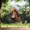 10-Inch Metal Wind Spinner Hippo in Lily-pad and Reed 3D Wildlife Wind Spinner, Unique Metal Hanging Kinetic Wind Sculpture Ornament Gifts for Women Yard Art Garden Patio Lawn Indoor Outdoor Decor view 4