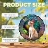 10-Inch Metal Wind Spinner Tabby Devon Rex Cat 3D Pet Wind Spinner, Unique Metal Hanging Kinetic Wind Sculpture Ornament Gifts for Pet Lovers Yard Art Garden Patio Lawn Indoor Outdoor Decor view 3