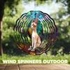 10-Inch Metal Wind Spinner Tabby Devon Rex Cat 3D Pet Wind Spinner, Unique Metal Hanging Kinetic Wind Sculpture Ornament Gifts for Pet Lovers Yard Art Garden Patio Lawn Indoor Outdoor Decor view 4