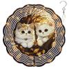 10-Inch Metal Wind Spinner Two Kittens in Tree Nook 3D Pet Wind Spinner, Unique Metal Hanging Kinetic Wind Sculpture Ornament Gifts for Pet Lovers Yard Art Garden Patio Lawn Indoor Outdoor Decor view 1