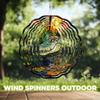 10-Inch Metal Wind Spinner Crocodile with Lily Pads 3D Wildlife Wind Spinner, Unique Metal Hanging Kinetic Wind Sculpture Ornament Gifts for Women Yard Art Garden Patio Lawn Indoor Outdoor Decor view 4