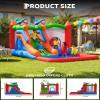 5-in-1 Shark Inflatable Bounce House with Slide, Water Pool & Basketball Hoop  Heavy-Duty 840d+420d Oxford Cloth Bouncy Castle for Kids Backyard Birthday Party Indoor Outdoor Play view 2