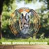 10-Inch Metal Wind Spinner Gray Large-Eared Fox 3D Wildlife Wind Spinner, Unique Metal Hanging Kinetic Wind Sculpture Ornament Gifts for Animal Lovers Yard Art Garden Patio Lawn Indoor Outdoor Decor view 4