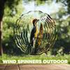 10-Inch Metal Wind Spinner Woodpecker 3D Bird Wind Spinner, Unique Metal Hanging Kinetic Wind Sculpture Ornament Gift for Bird Lovers Yard Art Garden Patio Lawn Indoor Outdoor Decor view 4