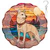 10-Inch Metal Wind Spinner White Shiba Inu in Sunset 3D Dog Wind Spinner, Unique Metal Hanging Kinetic Wind Sculpture Ornament Gift for Pet Lovers Yard Art Garden Patio Lawn Indoor Outdoor Decor (2) view 1