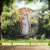 10-Inch Metal Wind Spinner White Squirrel 3D Wildlife Wind Spinner, Unique Metal Hanging Kinetic Wind Sculpture Ornament Gifts for Animal Lovers Yard Art Garden Patio Lawn Indoor Outdoor Decor view 4