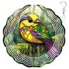 10-Inch Metal Wind Spinner Lorikeet 3D Bushtit Bird Wind Spinner, Unique Metal Hanging Kinetic Wind Sculpture Ornament Gift for Bird Lovers Yard Art Garden Patio Lawn Indoor Outdoor Decor view 1