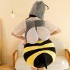 Asixxsix Bee Costume, Wearable Funny Bee Outfit Accessories Set with Removable Cotton Filling and Washable Cover, for Cosplay Dress Up Apparel and Home Decor (Youth Over 160cm 48.5kg) view 1