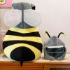Asixxsix Bee Costume, Wearable Funny Bee Outfit Accessories Set with Removable Cotton Filling and Washable Cover, for Cosplay Dress Up Apparel and Home Decor (Youth Over 160cm 48.5kg) view 3