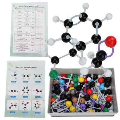 267 Pcs Molecular Organic Inorganic Structure Kit Atom Link Model Set for Student Teacher Chemistry Learning and Laboratory Use Durable Plastic Material