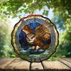 10-Inch Metal Wind Spinner Owl Spreading Wings 3D Raptor Wind Spinner, Unique Metal Hanging Kinetic Wind Sculpture Ornament Gift for Bird Lovers Yard Art Garden Patio Lawn Indoor Outdoor Decor view 2