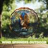 10-Inch Metal Wind Spinner Owl Spreading Wings 3D Raptor Wind Spinner, Unique Metal Hanging Kinetic Wind Sculpture Ornament Gift for Bird Lovers Yard Art Garden Patio Lawn Indoor Outdoor Decor view 4