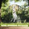 10-Inch Metal Wind Spinner White German Shepherd in Forest 3D Dog Wind Spinner, Unique Metal Hanging Kinetic Wind Sculpture Ornament Gift For Pet Lovers Yard Art Garden Patio Lawn Indoor Outdoor Decor view 4