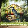 10-Inch Metal Wind Spinner Black-Crowned Night Heron 3D Bird Wind Spinner, Unique Metal Hanging Kinetic Wind Sculpture Ornament Gift for Bird Lovers Yard Art Garden Patio Lawn Indoor Outdoor Decor view 4