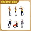 Simhoa Miniature Figures Model,1/64 Scale,Tiny People Figurine Construction Building Workers Mini Diorama Worker Figure for Diorama, Style B view 2