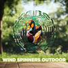10-Inch Metal Wind Spinner Mandarin Duck on Lily Pads 3D Wind Spinner, Unique Metal Hanging Kinetic Wind Sculpture Ornament Gifts for Animal Lovers Yard Art Garden Patio Lawn Indoor Outdoor Decor view 4