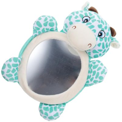 ANDRESLAD Adjustable Rear Seat Mirror and Wide Angle Safety Mirror for Back Seat Shatterproof with Green Animal Pattern for Travel