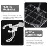 Abaodam Adjustable Transparent Action Figure Stand with Plastic Support Base for Doll Model Display Lightweight Portable Figurine Holder for Home Store and Collector view 2