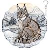 10-Inch Metal Wind Spinner Canadian Lynx 3D Wildlife Wind Spinner, Unique Metal Hanging Kinetic Wind Sculpture Ornament Gifts for Animal Lovers Yard Art Garden Patio Lawn Indoor Outdoor Decor view 1