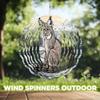 10-Inch Metal Wind Spinner Canadian Lynx 3D Wildlife Wind Spinner, Unique Metal Hanging Kinetic Wind Sculpture Ornament Gifts for Animal Lovers Yard Art Garden Patio Lawn Indoor Outdoor Decor view 4