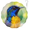 10-Inch Metal Wind Spinner Brown-Throated Sunbird 3D Bird Wind Spinner, Unique Metal Hanging Kinetic Wind Sculpture Ornament Gift for Bird Lovers Yard Art Garden Patio Lawn Indoor Outdoor Decor view 1