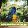 10-Inch Metal Wind Spinner Brown-Throated Sunbird 3D Bird Wind Spinner, Unique Metal Hanging Kinetic Wind Sculpture Ornament Gift for Bird Lovers Yard Art Garden Patio Lawn Indoor Outdoor Decor view 4