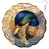 10-Inch Metal Wind Spinner Mandarin Duck Dipping in Water 3D Wind Spinner, Unique Metal Hanging Kinetic Wind Sculpture Ornament Gifts for Animal Lovers Yard Art Garden Patio Lawn Indoor Outdoor Decor view 1