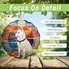 10-Inch Metal Wind Spinner White Shiba Inu in Sunset 3D Dog Wind Spinner, Unique Metal Hanging Kinetic Wind Sculpture Ornament Gift for Pet Lovers Yard Art Garden Patio Lawn Indoor Outdoor Decor (1) view 4