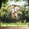10-Inch Metal Wind Spinner Two Lambs Brother 3D Animal Wind Spinner, Unique Metal Hanging Kinetic Wind Sculpture Ornament Gifts for Women Yard Art Garden Patio Lawn Indoor Outdoor Decor view 4