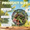 10-Inch Metal Wind Spinner Chameleon with Flowers 3D Animal Wind Spinner, Unique Metal Hanging Kinetic Wind Sculpture Ornament Gifts for Women Yard Art Garden Patio Lawn Indoor Outdoor Decor view 3