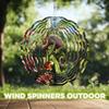 10-Inch Metal Wind Spinner Chameleon with Flowers 3D Animal Wind Spinner, Unique Metal Hanging Kinetic Wind Sculpture Ornament Gifts for Women Yard Art Garden Patio Lawn Indoor Outdoor Decor view 4