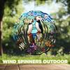 10-Inch Metal Wind Spinner Two Puffins by Ocean 3D Bird Wind Spinner, Unique Metal Hanging Kinetic Wind Sculpture Ornament Gift for Bird Lovers Yard Art Garden Patio Lawn Indoor Outdoor Decor view 4