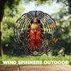 10-Inch Metal Wind Spinner Beetle in Gold and Red 3D Insect Wind Spinner, Unique Metal Hanging Kinetic Wind Sculpture Ornament Yard Art Garden Patio Lawn Indoor Outdoor Decor view 4