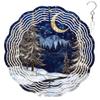 10-Inch Metal Wind Spinner Snowy Forest Scene at Night 3D Wind Spinner, Unique Metal Hanging Kinetic Wind Sculpture Ornament Gifts for Women Yard Art Garden Patio Lawn Indoor Outdoor Decor view 1