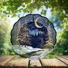 10-Inch Metal Wind Spinner Snowy Forest Scene at Night 3D Wind Spinner, Unique Metal Hanging Kinetic Wind Sculpture Ornament Gifts for Women Yard Art Garden Patio Lawn Indoor Outdoor Decor view 2