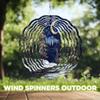 10-Inch Metal Wind Spinner Snowy Forest Scene at Night 3D Wind Spinner, Unique Metal Hanging Kinetic Wind Sculpture Ornament Gifts for Women Yard Art Garden Patio Lawn Indoor Outdoor Decor view 4