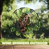 10-Inch Metal Wind Spinner Spotted Frog on Green Leaves 3D Wildlife Wind Spinner, Unique Metal Hanging Kinetic Wind Sculpture Ornament Yard Art Garden Patio Lawn Indoor Outdoor Decor view 4