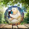 10-Inch Metal Wind Spinner Polar Bear Drinking Cola 3D Animal Wind Spinner, Unique Metal Hanging Kinetic Wind Sculpture Ornament Gifts for Women Yard Art Garden Patio Lawn Indoor Outdoor Decor view 2
