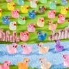 100 PCS Glow in The Dark Mini Ducks - Whimsical Luminous Ducklings for DIY Dollhouse/River Landscape/Vase Filler/Fairy Garden Decoration Multicoloured (100pcs) view 3